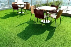 outdoor carpet tile growing green